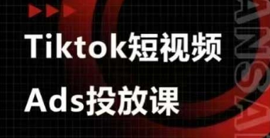 Ads视频投放课，tiktok短视频广告投放课-默默网创