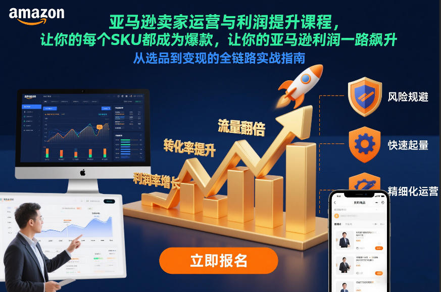 亚马逊卖家运营与利润提升课程，让你的每个SKU都成为爆款，让你的亚马逊利润一路飙升（更新26年3月）-默默网创