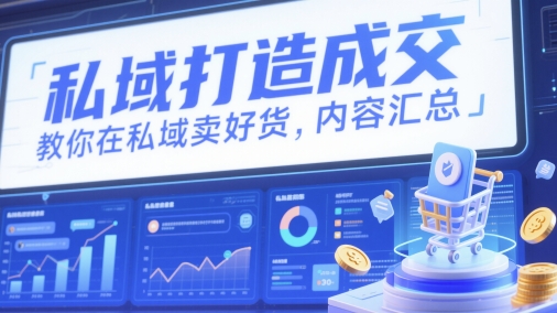 私域打造成交，教你在私域卖好货，内容汇总-默默网创