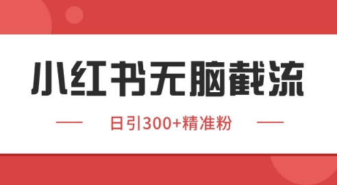 小红书截流同行客源，独家野路子获客玩法 日引200+暴力获客【揭秘】-默默网创