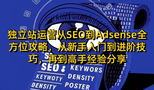独立站运营从SEO到Adsense全方位攻略，从新手入门到进阶技巧，再到高手经验分享-默默网创