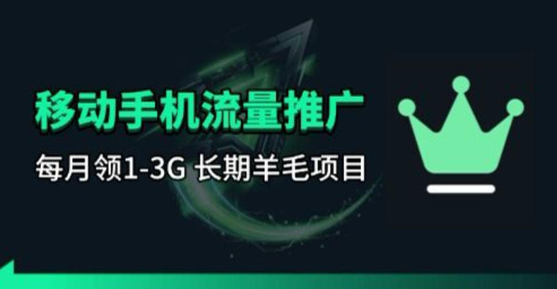 手机流量领取推广_每月一轮，刚需类的长期项目-默默网创