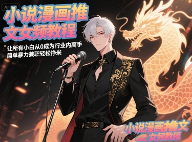 小说漫画推文女频教程，让所有小白从0成为行业内高手，简单暴力兼职轻松挣米-默默网创