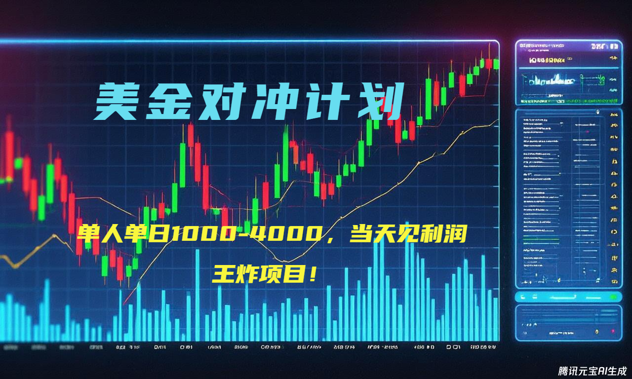 （15333期）2025年最暴力项目“美金先登计划”最新最强对冲战法，每日实际收益1K-4K-默默网创
