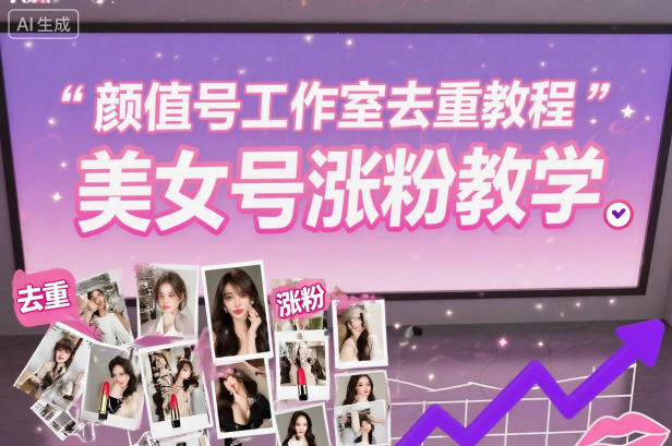颜值号工作室去重教程，美女号涨粉教学-默默网创