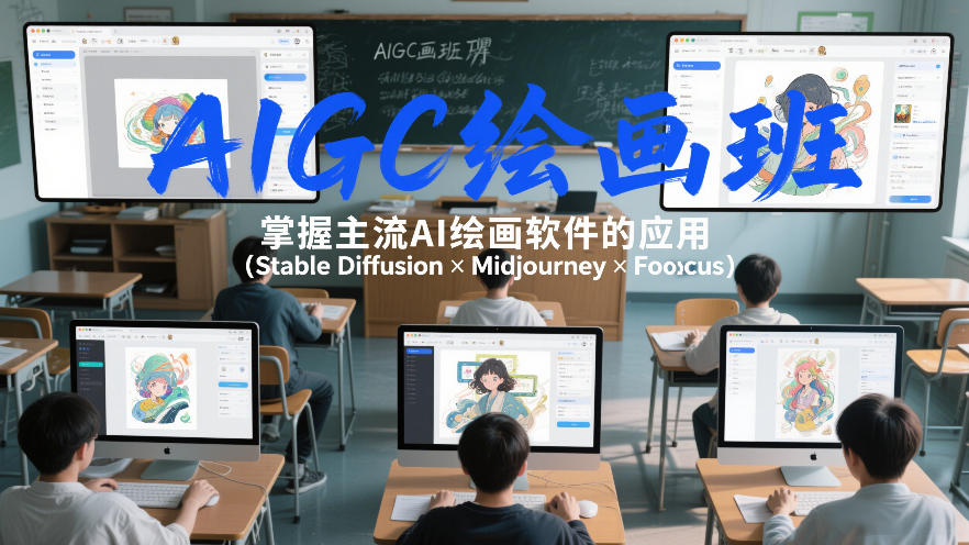 AIGC绘画班，掌握主流Ai绘画软件的应用（Stable Diffusion x Midjourney x Fooocus）-默默网创