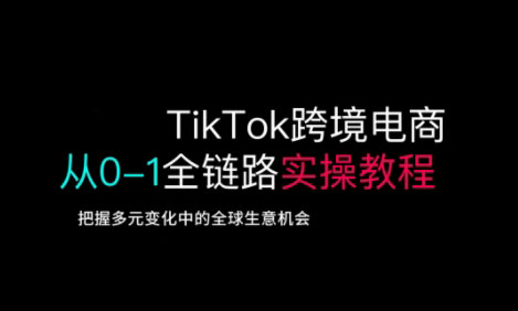 TikTok跨境电商从0-1全链路全方位实操教程，把握多元变化中的全球生意机会-默默网创
