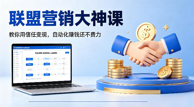 联盟营销大神课，教你用信任变现，自动化賺钱还不费力【原创双语字幕】-默默网创