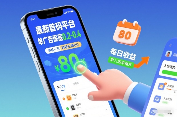 最新首码平台，单广告保底0.2-0.4，单机一天轻松撸80，早入场早賺米【揭秘】-默默网创