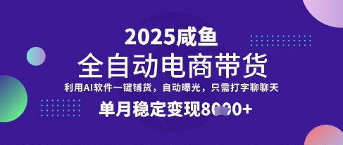 全网首发【闲鱼全自动电商带货】三年磨一剑，一朝露锋芒，单月稳定变现8k+【揭秘】-默默网创