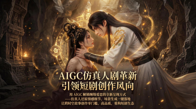 AIGC仿真人《合欢宗》短剧教学，用AIGC解锁缠绵爱恋的全新呈现方式，让跨时空故事创作零门槛、高品质，重构短剧生态-默默网创