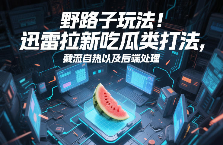 野路子玩法！迅雷拉新吃瓜类打法，截流自热以及后端处理-默默网创