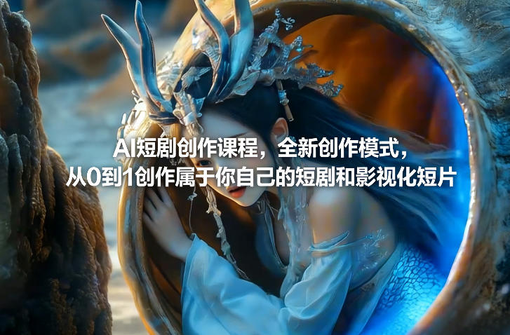 AI短剧创作课程，全新创作模式，从0到1创作属于你自己的短剧和影视化短片-默默网创