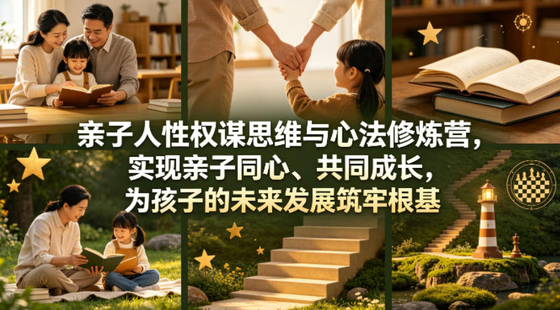 亲子人性权谋思维与心法修炼营，实现亲子同心、共同成长，为孩子的未来发展筑牢根基【音频】-默默网创