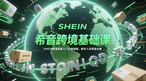 希音跨境基础课，SHEIN希音卖家入门实操指南，新手入坑希音必看-默默网创