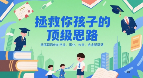 付费文章：拯救你孩子的顶级思路，彻底聊透他的学业、事业、未来，含金量满满-默默网创