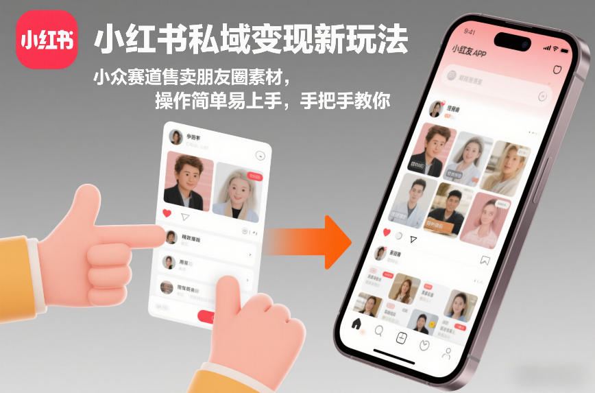 小红书私域变现新玩法，小众赛道售卖朋友圈素材，操作简单易上手，手把手教你-默默网创