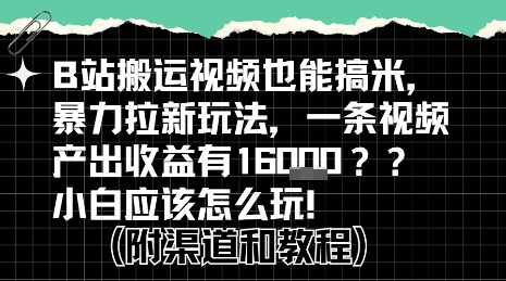 b站掘金计划？搬运视频也能挣拉新的收益，小白应该怎么玩！-默默网创