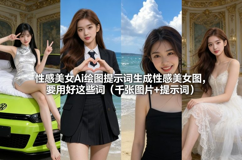 性感美女Ai绘图提示词生成性感美女图，要用好这些词（千张图片+提示词）-默默网创