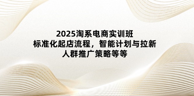 （14522期）2025淘系电商实训班：标准化起店流程，智能计划与拉新，人群推广策略等等-默默网创