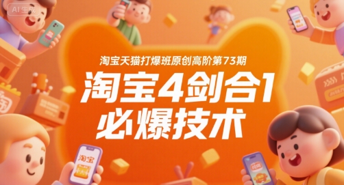 淘宝天猫打爆班原创高阶第73期，淘宝4剑合1必爆技术-默默网创