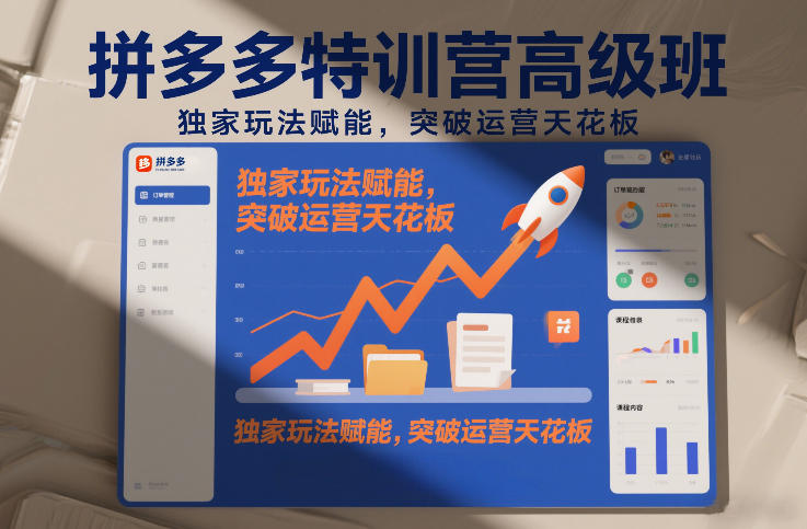 拼多多特训营高阶班，独家玩法赋能，突破运营天花板（更新26年1月）-默默网创