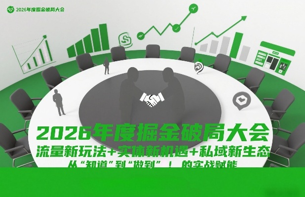 2026年度掘金破局大会，流量新玩法+实体新机遇+私域新生态，从“知道”到“做到”的实战赋能-默默网创