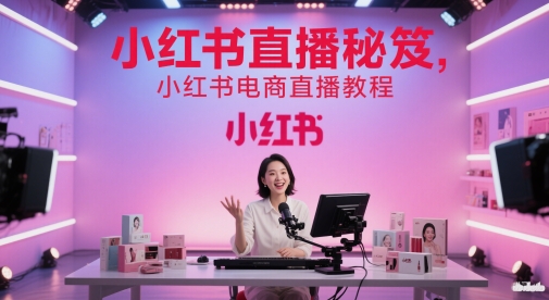 小红书直播秘笈，小红书电商直播教程-默默网创