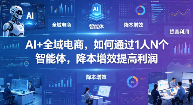 AI+全域电商，如何通过1人N个智能体，降本增效提高利润-默默网创