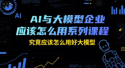 AI与大模型企业应该怎么用系列课程，究竟应该怎么用好大模型-默默网创