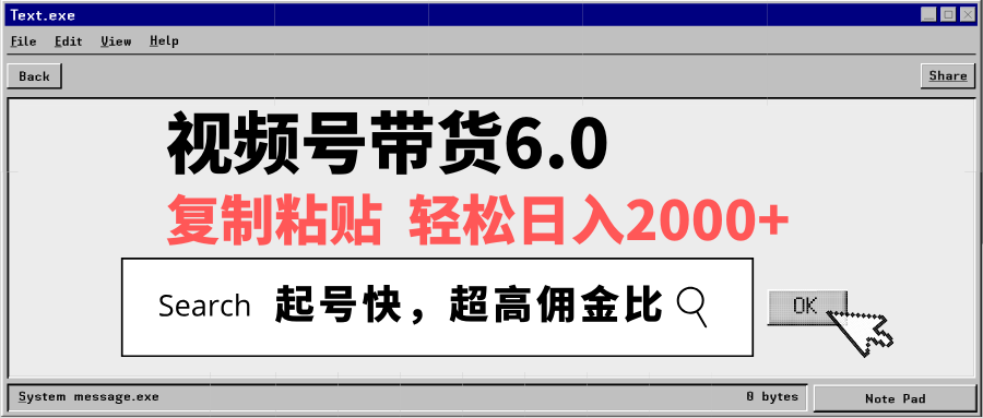 （14325期）视频号带货6.0，轻松日入2000+，起号快，复制粘贴即可，超高佣金比-默默网创