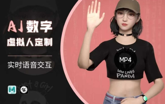 Ai数字人虚拟(智能体)实时语音交互特训营，​自行定制超写实角色AI数字人交互技术-默默网创
