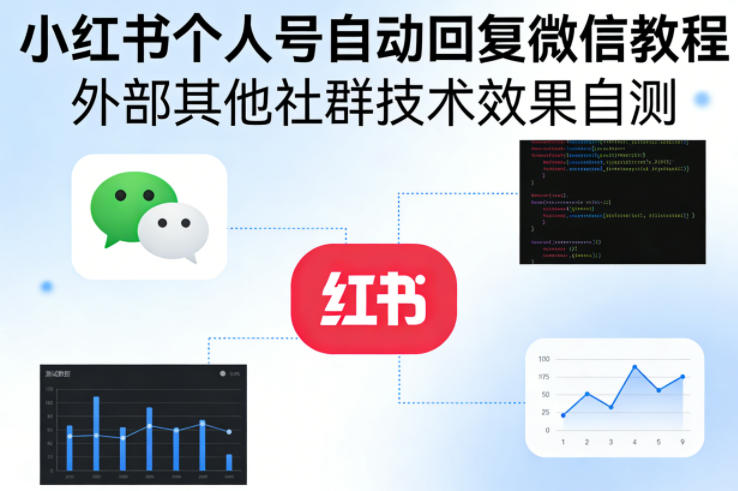 小红书个人号自动回复微信教程，外部其他社群技术，效果自测-默默网创