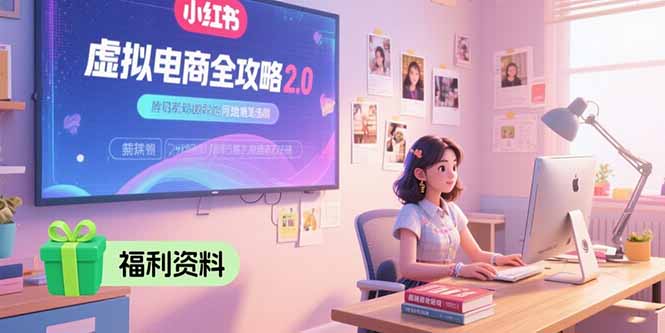 （15387期）虚拟电商全攻略2.0，开店选品实操流程，账号定位、货源发布、笔记发布技巧-默默网创