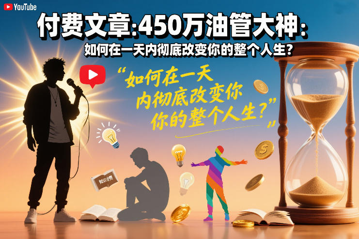 付费文章：450万油管大神：如何在一天内彻底改变你的整个人生？-默默网创