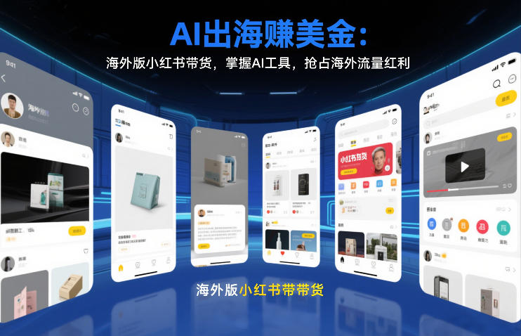 AI出海賺美金：海外版小红书带货，掌握AI工具，抢占海外流量红利（更新2026）-默默网创