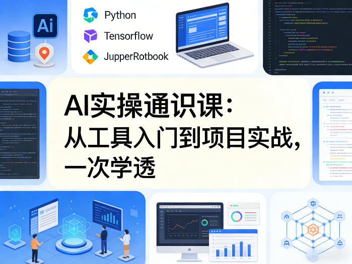 AI实操通识课，从工具入门到项目实战，一次学透-默默网创