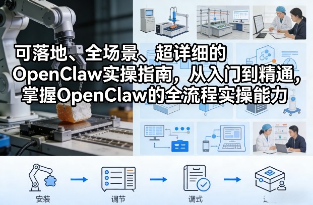 可落地、全场景、超详细的OpenClaw实操指南，从入门到精通，掌握OpenClaw的全流程实操能力-默默网创
