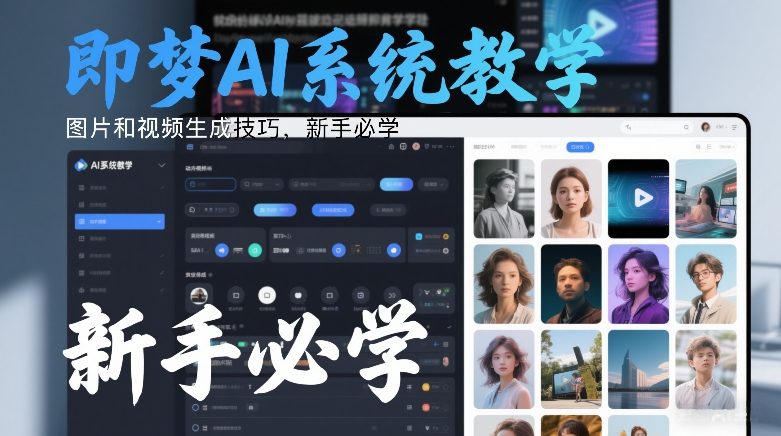 即梦AI系统教学，图片和视频生成技巧，新手必学-默默网创