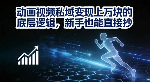 动画视频私域变现上W的底层逻辑，新手也能直接抄-默默网创