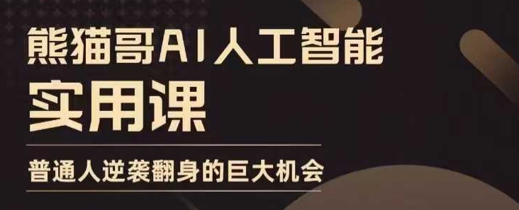 AI人工智能实用课，实在实用实战，普通人逆袭翻身的巨大机会-默默网创