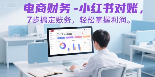 电商财务-小红书对账，7步搞定账务，轻松掌握利润-默默网创