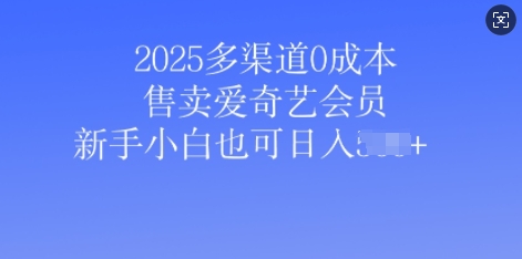 2025多渠道0成本售卖爱奇艺会员，新手小白也可日入多张-默默网创