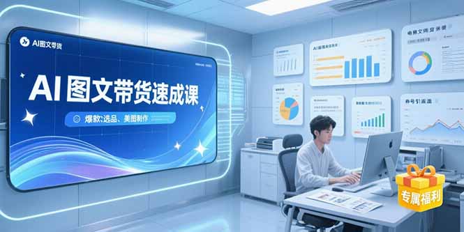 （15416期）AI图文带货速成课，养号引流秘籍，爆款选品策略，美图制作全流程-默默网创