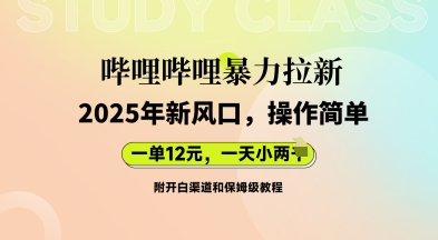 哔哩哔哩暴力拉新：2025年新风口，一单12元，一天数张(附开白渠道和保姆级教程)-默默网创