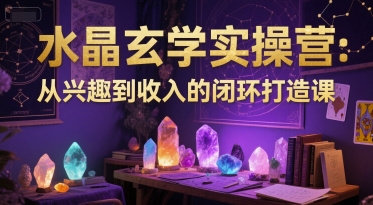 水晶玄学实操营：从兴趣到收入的闭环打造课-默默网创