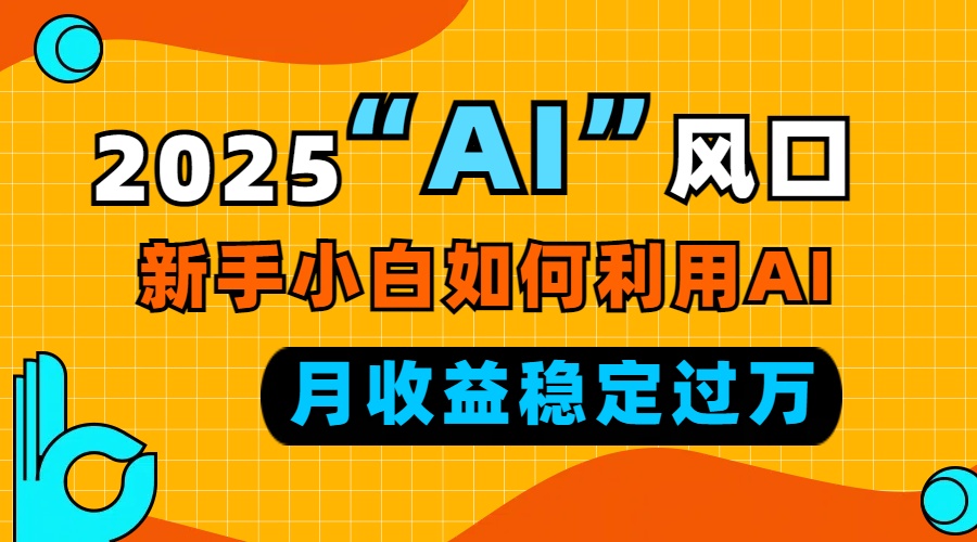 （13821期）2025“ AI ”风口，新手小白如何利用ai，每月收益稳定过万-默默网创